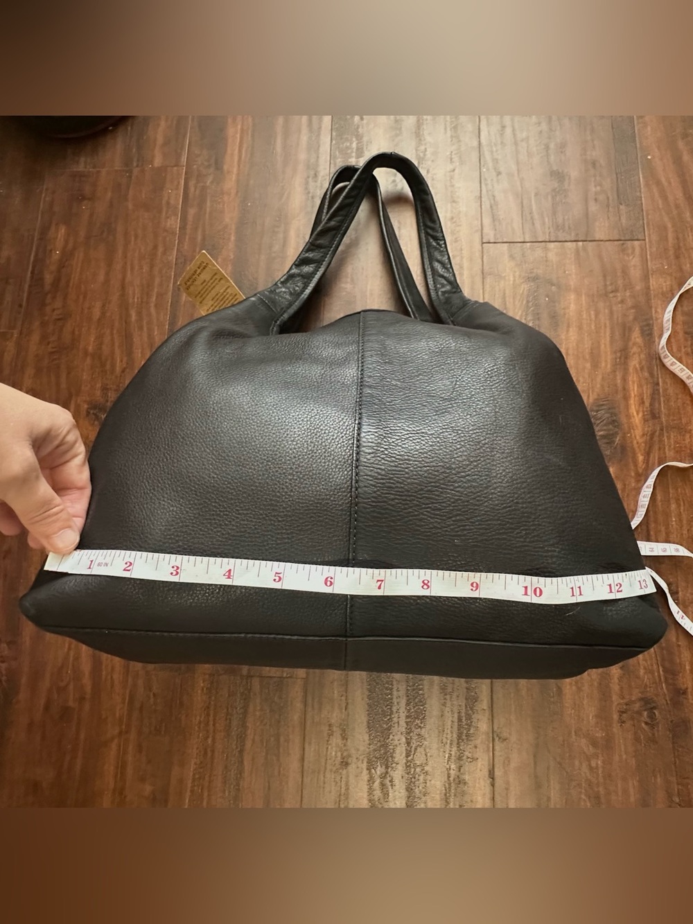 Classic Margot Black Leather Tote Bag - Women - Picture 6 of 8